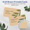 2" x 3-1/2" Rectangle Rounded Corners, Kraft Brown Business Cards